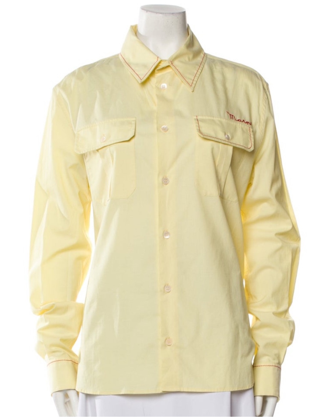 Marni butter yellow button up